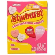 Starburst Cherry Strawberry Conversation Hearts 25g Pk 1