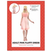 Adult Female Robot Pink Fluffy Dress Costume M/L
