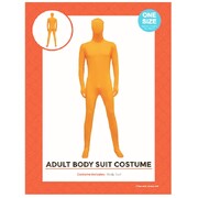 Adult Neon Orange Full Body Suit Costume One Size