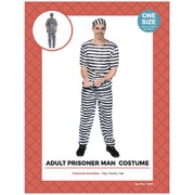 Adult Prisoner Jailbird Costume One Size