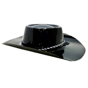 Black Plastic Cowboy Hat