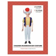Child Gaming Toad Mushroom Man Costume 6-9 Yrs