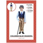 Child Blue Grandpa Jumpsuit Costume 4-6 Yrs
