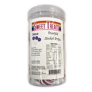 Purple Grape Swirl Pops Lollipops 288gm (Pk 24)