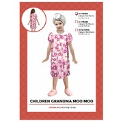 Child Pink Flower Dress Grandma Costume 4-6 Yrs