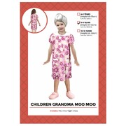 Child Pink Flower Dress Grandma Costume 6-9 Yrs