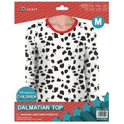 Child Dalmatian Costume Top Medium 7-9 Yrs