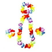 Hawaiian Luau Lei Dress Up Party Set 4 Pieces
