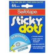 Sticky Dots Removable 1 Pack of 64 dots