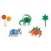 Dinosaur Party Honeycomb Cake Topper Kit (Pk 5)