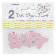 Pink Baby Shower Cake Toppers Pk 2 