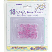Crystal Pink Baby Shower Pacifiers (Dummies) Pk 18