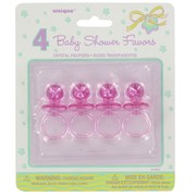 Baby Shower Favours - Pink Dummy Pk4 