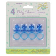 Baby Shower Favours - Blue Dummy Pk4 