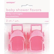 Mini Pink Carriage Baby Shower Favours Pk 2