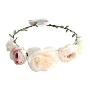 Cream Flower Crown Wreath Headband