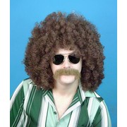Brown Loose Curl Afro Wig Pk 1