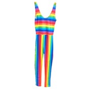 Adult Unisex Rainbow Unitard Costume S/M
