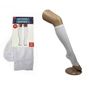 Adult White School Costume Socks 1 Pair