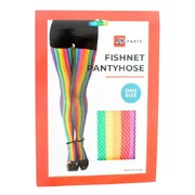Rainbow Stripe Fishnet Pantyhose Stockings One Size