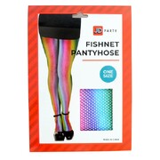Rainbow Gradient Fishnet Pantyhose Stockings One Size