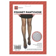 Black Fishnet Large Weave Rhinestone Stockings One Size