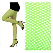 Adult Neon Green Fishnet Stockings Pantihose