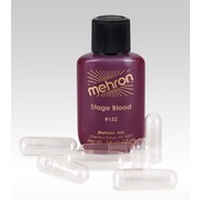 Mehron Bright Red Stage Blood with 6 Capsules (14ml) Pk 1