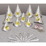 New Year Party Kit for 10 (Silver) Pk 1