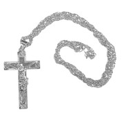 Crucifix Cross Silver Metal Necklace
