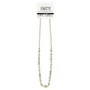 Gold Congrats Grad Bead Necklace 81cm | Metallic Graduation Party Necklace