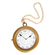 Oversized Gold Pocket Watch Necklace 20cm | Steampunk Costume Clock Pendant