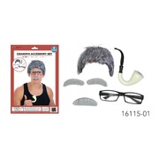 Instant Grandpa Wig & Accessories Costume Set