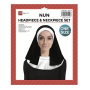 Instant Nun Head Piece & Collar Costume Set