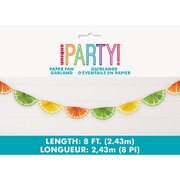 Citrus Fruit Paper Fan Scallop Garland 2.43m
