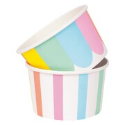 Pastel Rainbow Stripes Treat Cups 180ml Pk 8