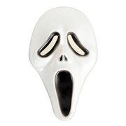 Screaming Ghost Face Halloween Mask - White Horror Movie Costume Mask
