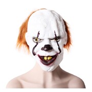 Scary Clown Halloween Latex Full Head Mask with Hair