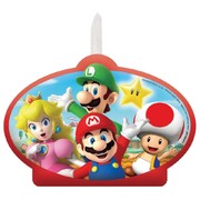 Super Mario Bros Flat Cake Candle