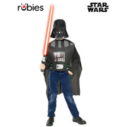 Star Wars Child Darth Vader Costume Accessory Set – Mask, Cape, Chestpiece & Lightsaber (One Size)