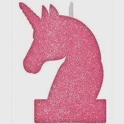 Magical Unicorn Pink Glitter Candle Pk 1