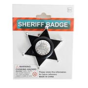 Black Sheriff Badge Country & Western Costume Accessory