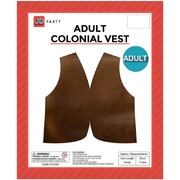 Adult Dark Brown Colonial Costume Vest One Size