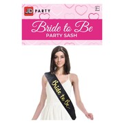 Black & Gold Bride To Be Hens Night Sash