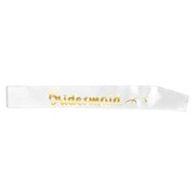 White & Gold Bridesmaid Hens Night Sash