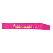 Hot Pink & Gold Bridesmaid Hens Night Sash