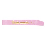 Light Pink & Gold Bridesmaid Hens Night Sash
