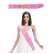 Pink Gold 18 Today 18th Birthday Party Sash