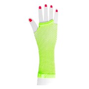Neon Green Long Fishnet Gloves 1 Pair