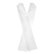 Extra Long White Party Gloves 1 Pair